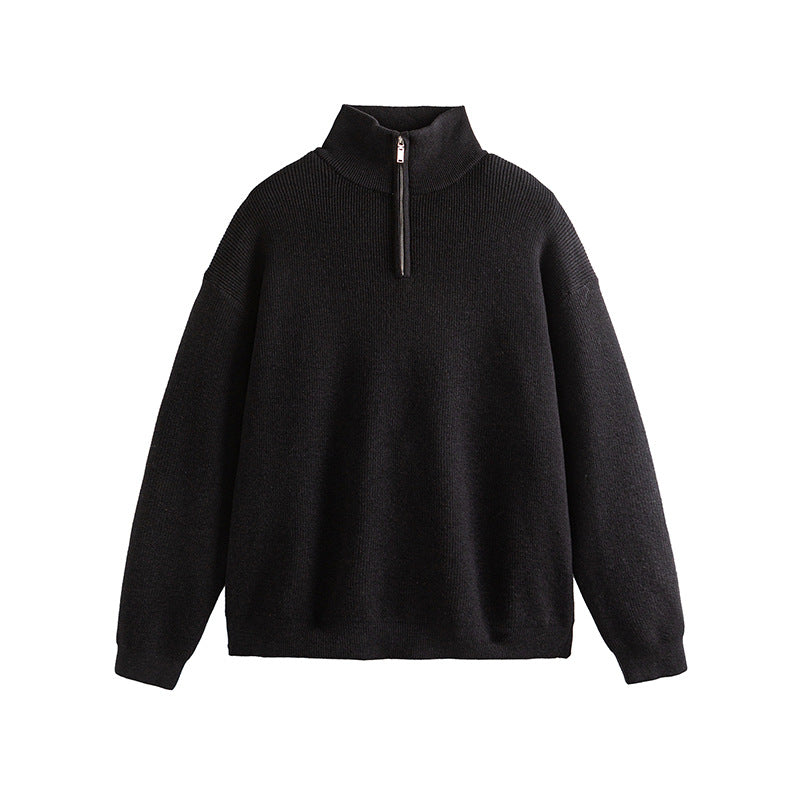 Ergora Bergen quarter-zip sweater in Black
