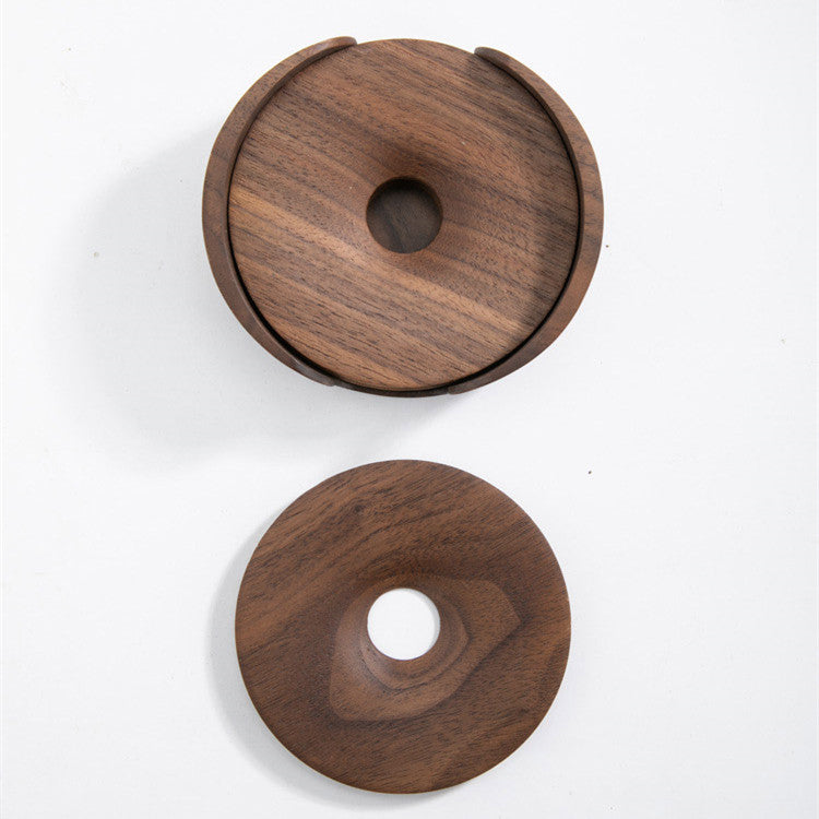 Ergora Rest Coasters — Solid Walnut, Soft Landing