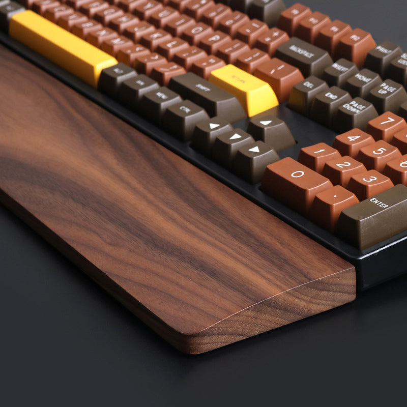 Ergora Walnut Wrist Rest — Warm, Steady Support