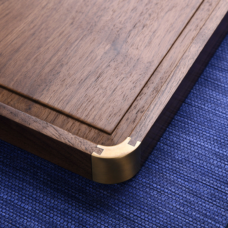 Ergora Nara — Walnut & Brass Serving Tray