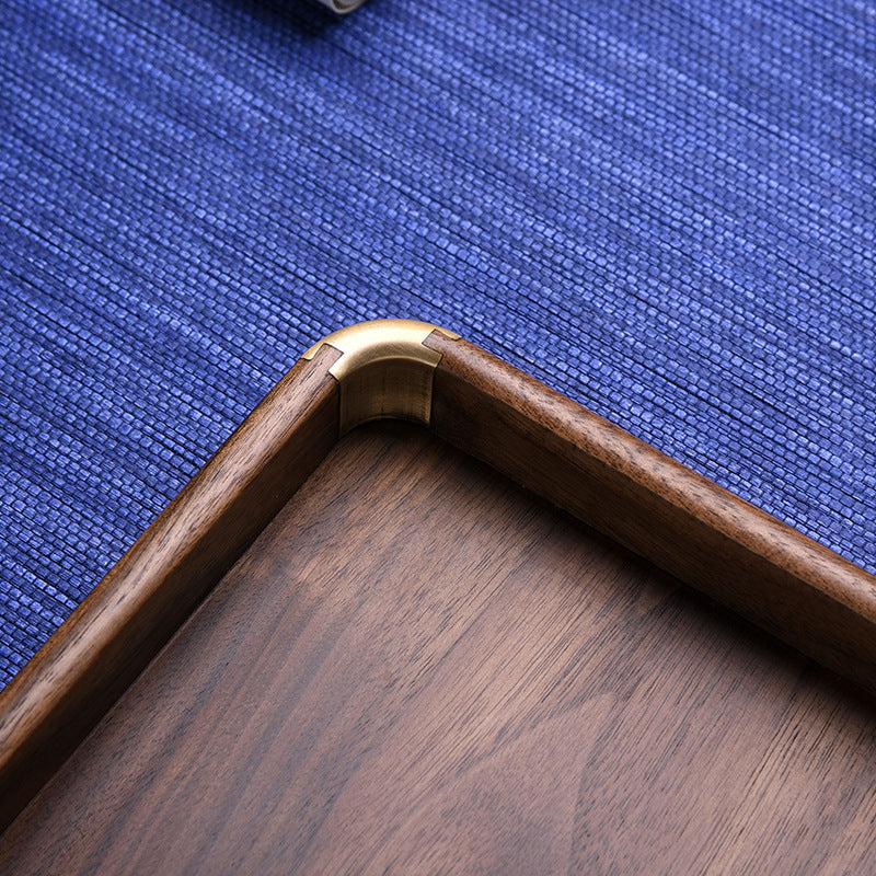 Ergora Nara — Walnut & Brass Serving Tray