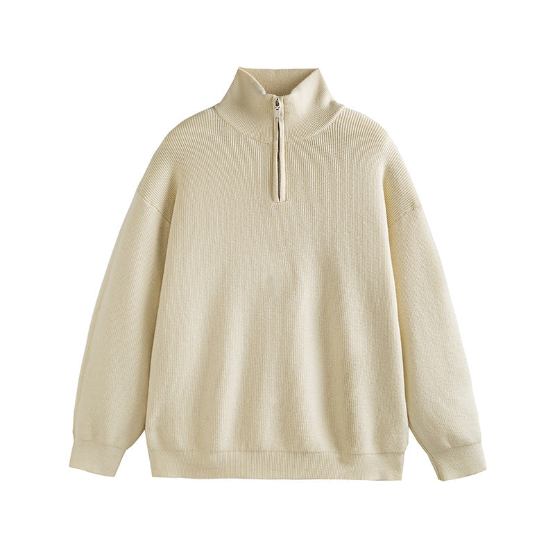 Ergora Bergen quarter-zip sweater in Oatmeal