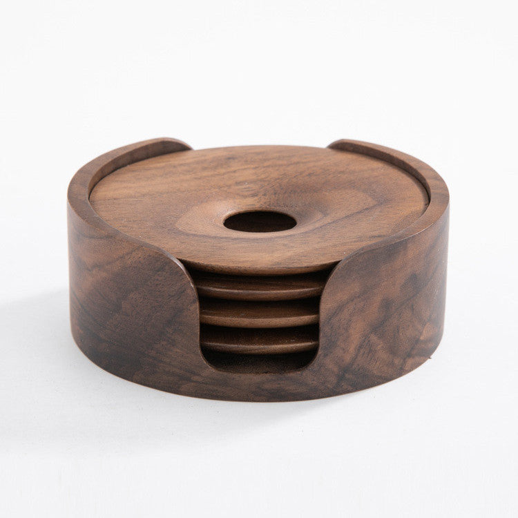 Ergora Rest Coasters — Solid Walnut, Soft Landing