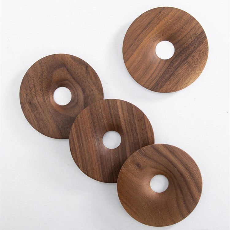 Ergora Rest Coasters — Solid Walnut, Soft Landing
