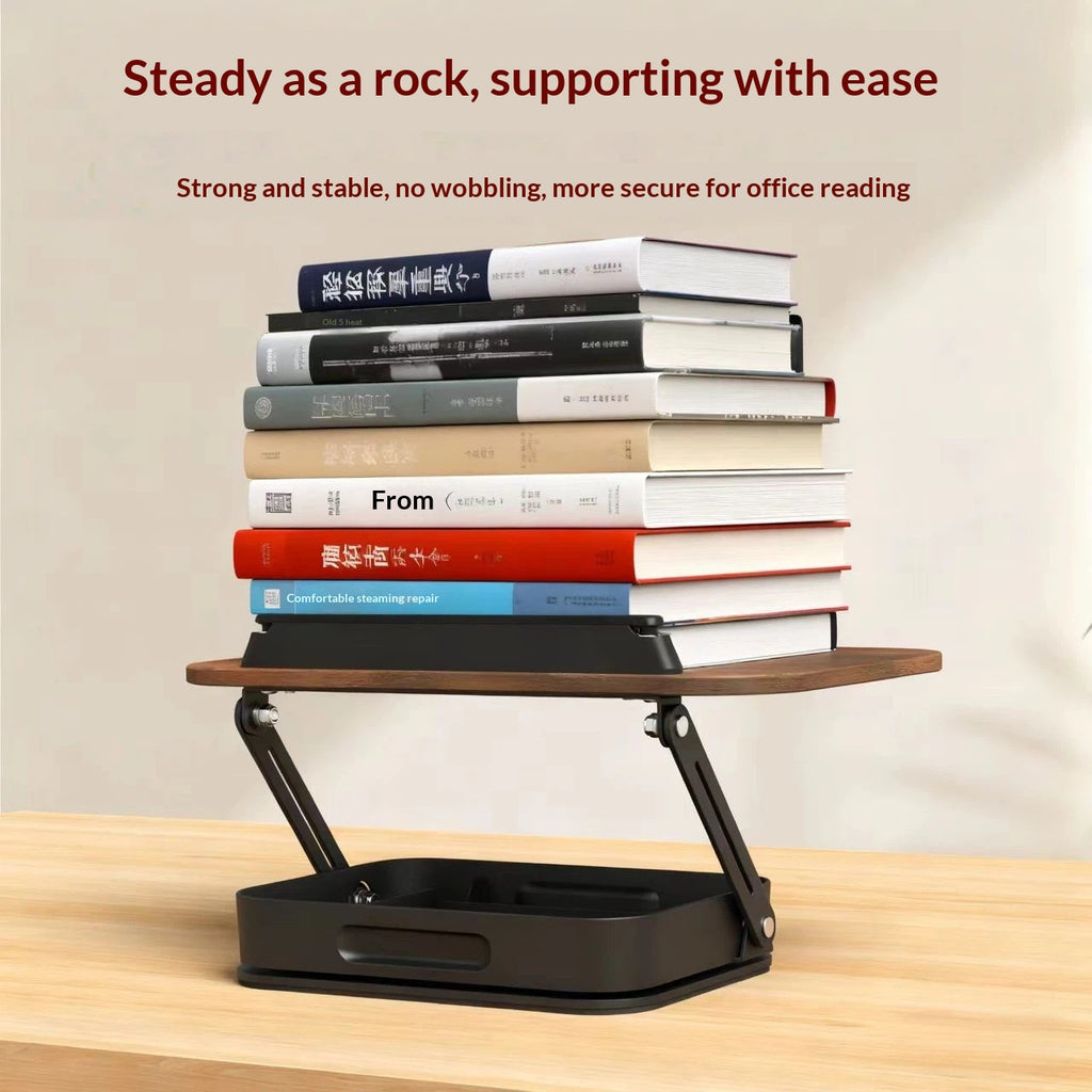 Ergora Leaf — Solid Wood Book & Tablet Stand