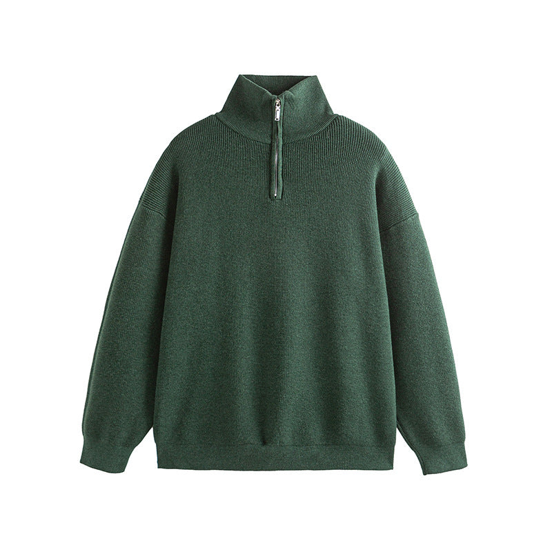 Ergora Bergen quarter-zip sweater in Forest Green