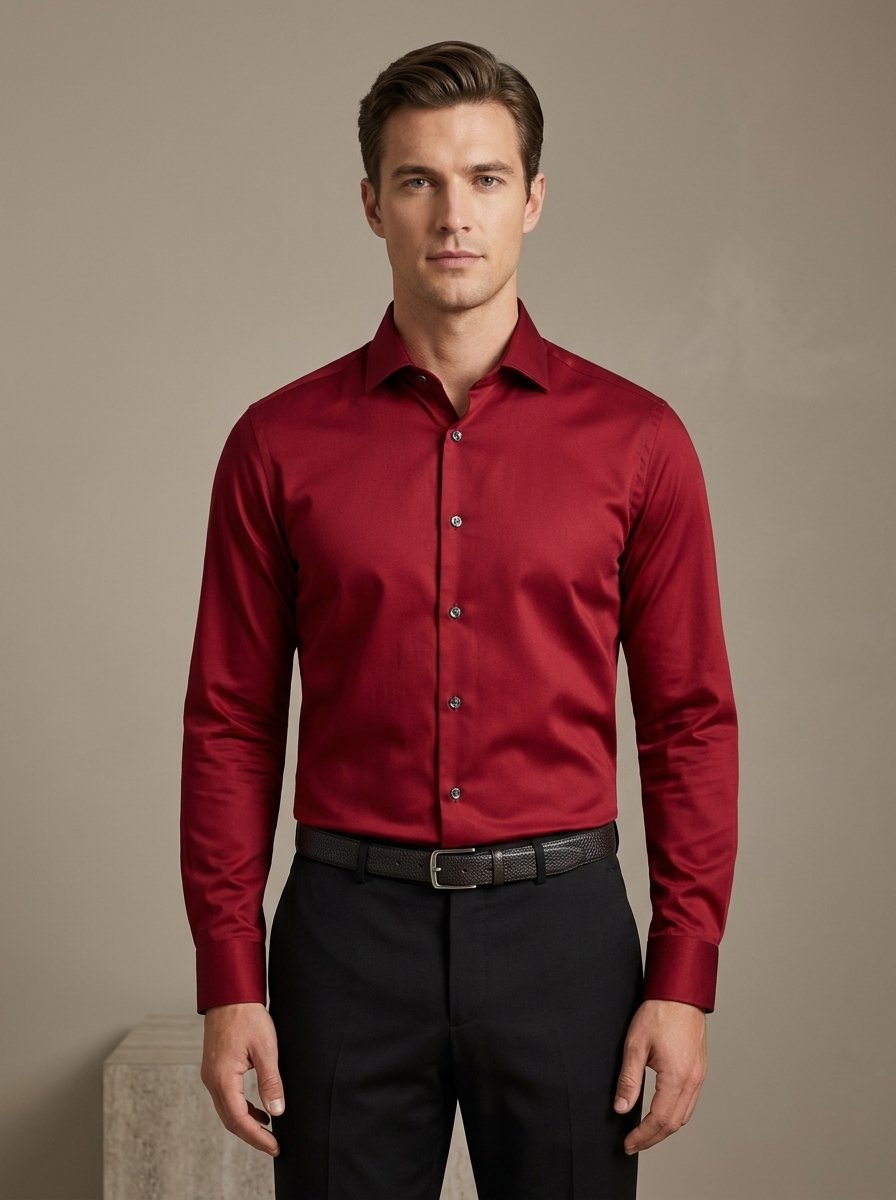 Ergora Crisp — Wrinkle-Resistant Shirt - Red
