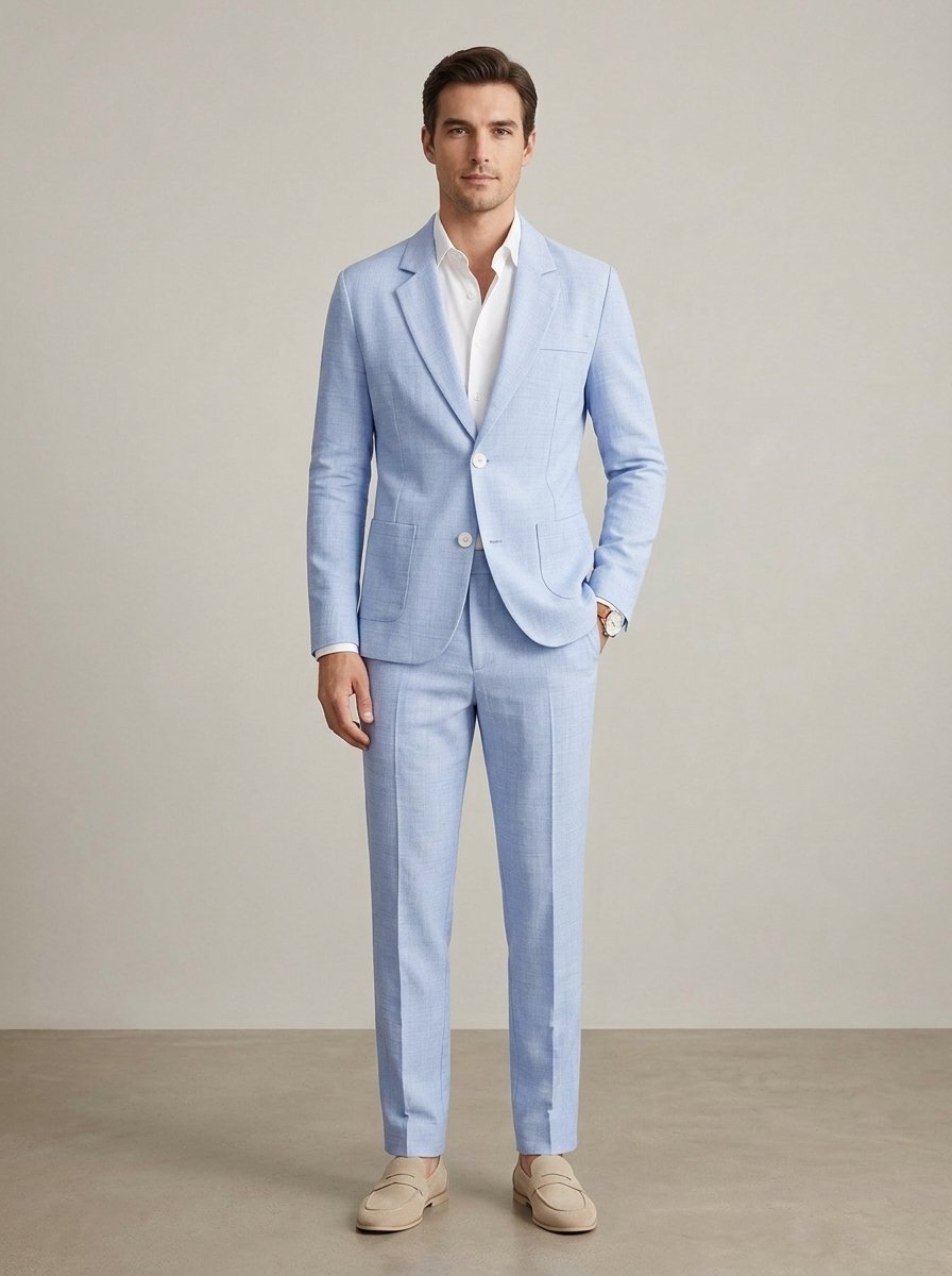 Ergora Marlow — Lightweight Two-Piece Summer Suit - Blue