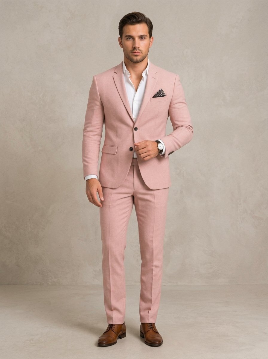 Ergora Sterling — Modern Two-Piece Suit - Blush Pink