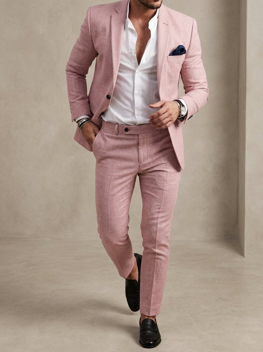 Ergora Sterling — Modern Two-Piece Suit - Dusty Pink