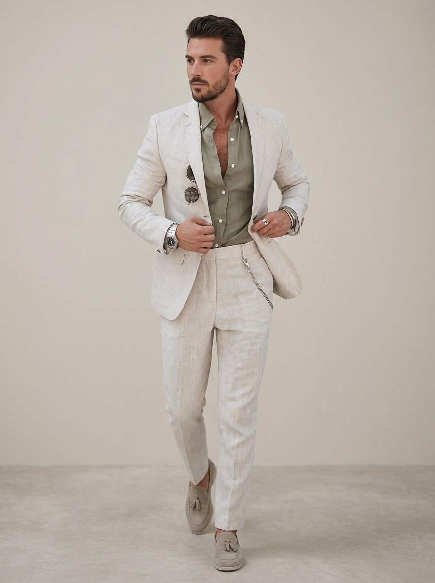 Ergora Sterling — Modern Two-Piece Suit - Ivory