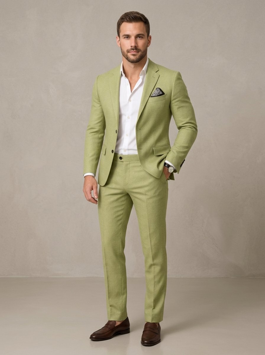 Ergora Sterling — Modern Two-Piece Suit - Pistachio