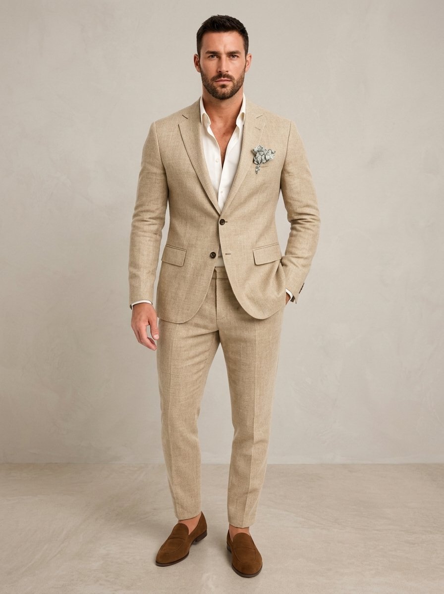 Ergora Sterling — Modern Two-Piece Suit - Sand