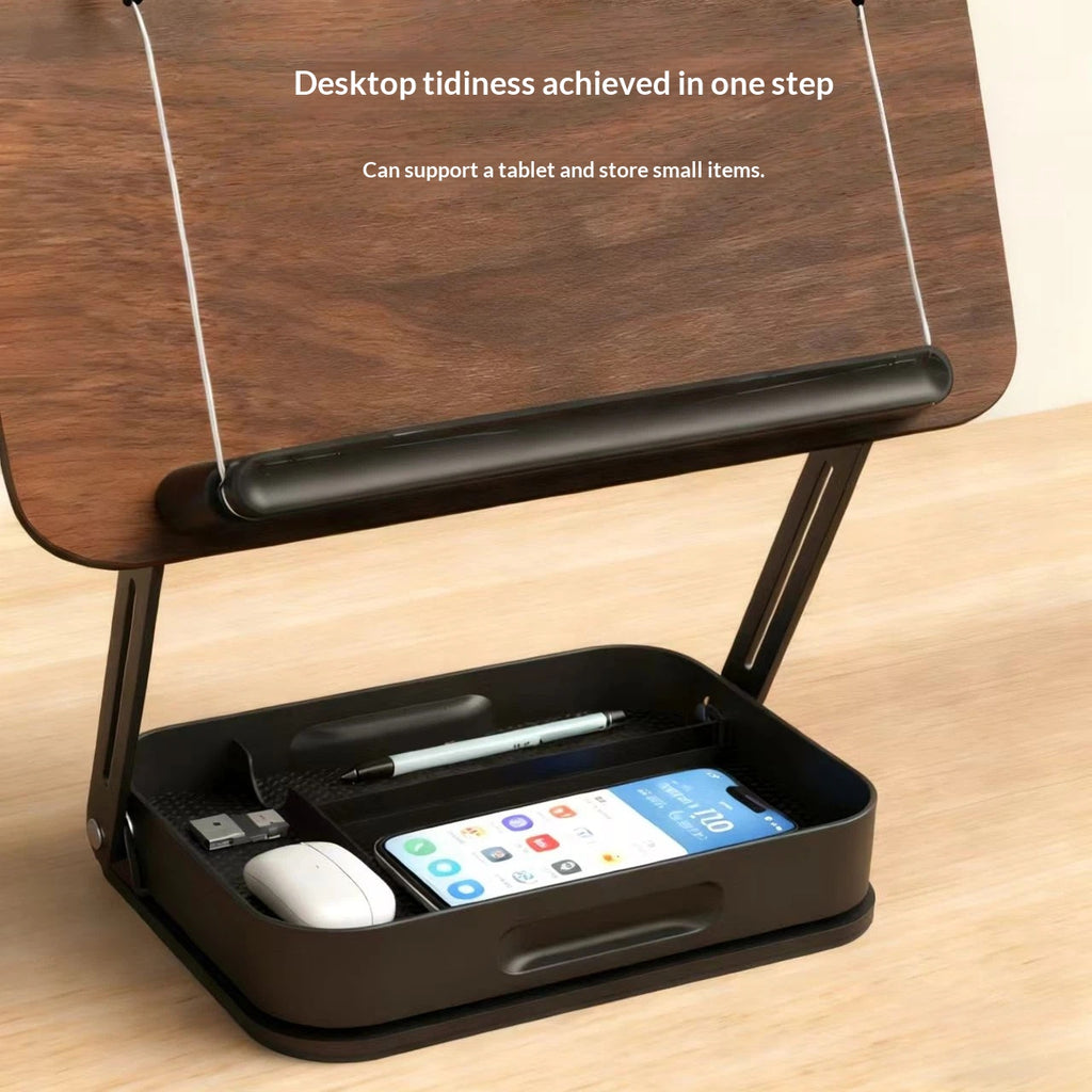Ergora Leaf — Solid Wood Book & Tablet Stand