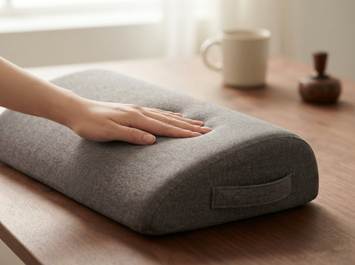 Close-up of the Ergora Repose flannel fabric and memory foam