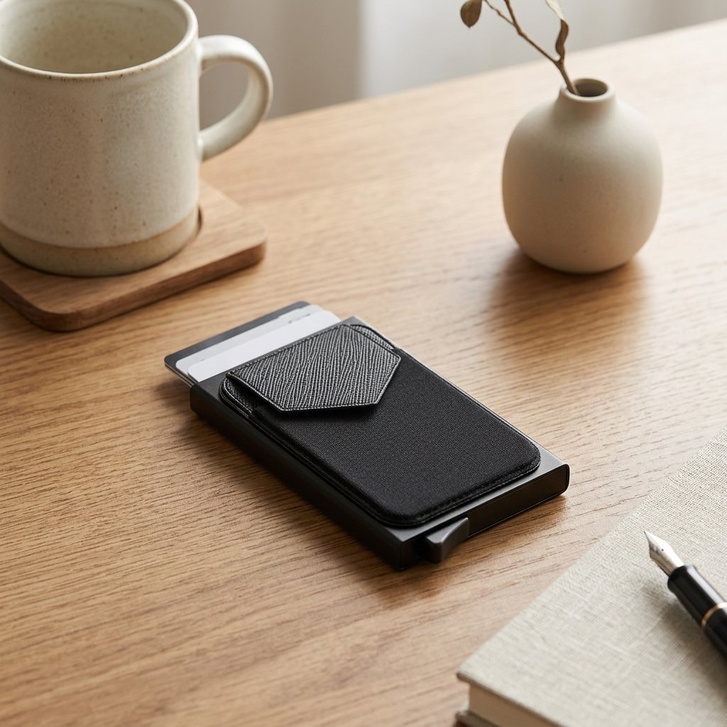 Ergora Slate on a warm oak desk